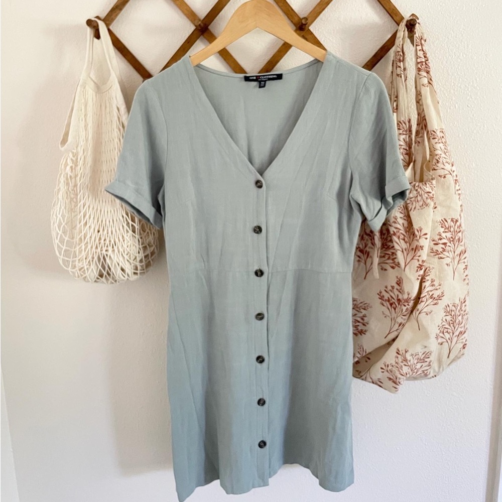 Button down shift dress